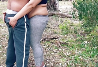 Hot Indian Spliced with Neighbor - Desi Milf Outdoor Hallow Making - Big Analingus - Boobs Press