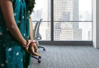 Indian maid on office