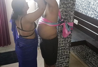 Desi Marathi Indian bhabhi tied husband to start fuck