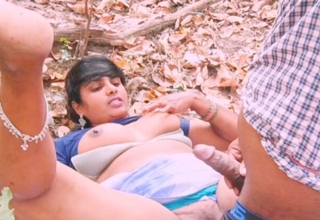 Indian alfresco desi Stepmom fucking with stepson big dick in forest. Telugu dirty talks.