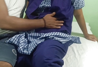 married uncle enjoying school girl with uniform in neighbour's home