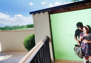 Indian Omnibus Girl Making love in Terrace