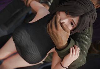 Legal age teenager get creampie in public train