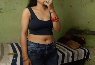 Calling husband's friend with regard to the room, Indian sister-in-law takes his blinker with regard to her