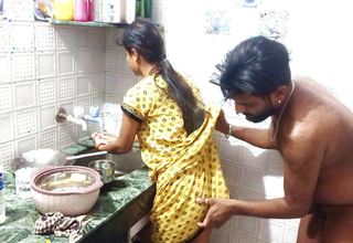 Indian girl has hard sex in kitchen  Mumbai