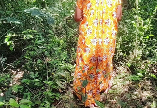 Desi village wife's husband fucks his wife in the forest, then peeing at bottom your pussy