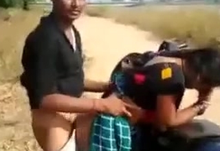 Barefaced Bhavi Engulfing n Fucking in Public Place on Bike
