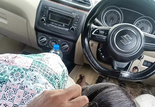 office manager enjoying hot Romance with married colleague inside car part 3