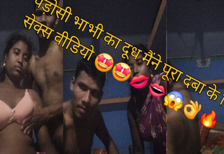 I pressed someone's skin milk be expeditious for my neighbor Bhabhi and gave her sex video