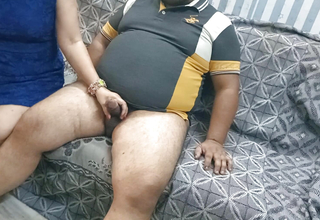 Malayali nurse massage a big cock  take over realizing handjob (big cumshot)