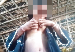 Young lede masturbate by fingers and big hol and big bubs