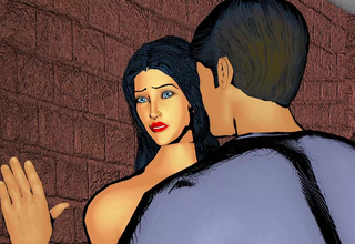 Hot sexy widow woman enjoyed sex in the ladies' room