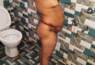 Desi India bhabhi bathroom seen.