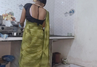 Wife talking husband kitchen sex