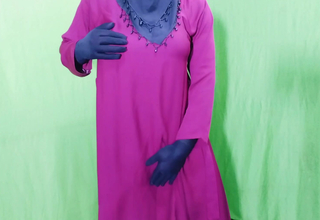 Indian beautiful hijabi muslim couple thirsty for thing embrace