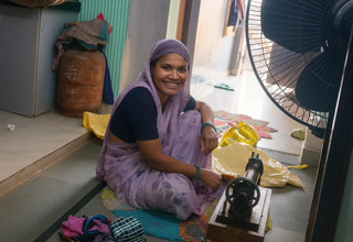 Indian Rajsthani bhabhi in Work Sewing machine Handmade By -Snapchat143