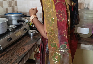 Housewife kitchen romance