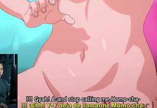 Japanese anime reaction momo chan and okarun