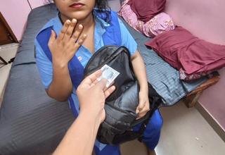 Scurvy condom in stepsister Shraddha school bag