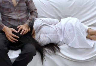 Seeing my mother-in-law's thin waist and thick ass, my penis became erect.