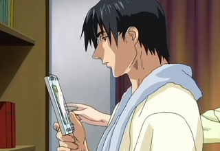 Hentai mad his friend fun with med