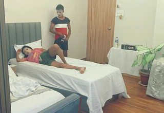 Neighbour aunty fuck with phase in tourist house room.