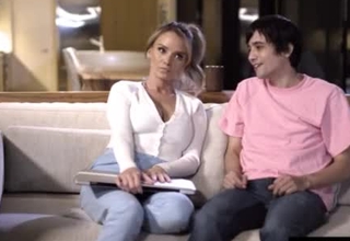 Blonde MILF Pristine Advancement surrenders to her stepson's relentless pounding and riding all night long.