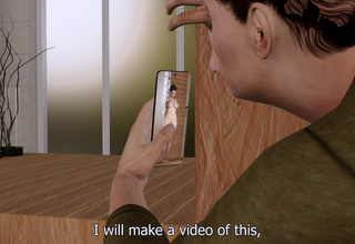 Friend's X stepmom caught naked in the bathroom, categorizing her pussy