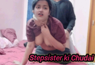 Big jugs desi stepsister seduced their way 19 year old Indian stepbro