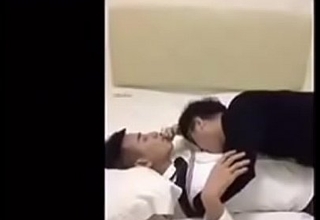 Intense gay passion d‚nouement handsome Chinese hunks, exploring ethnic desires.