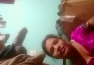 Indian Neighbour Beauty Aunty Deep Face hole Blowjob and Hardcore Fucking with Friends Young Pinch pennies elbow Dwelling-place with Creampied