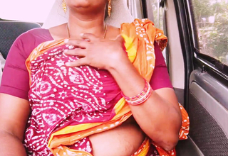Desi Stepmom with the addition of Stepson Car Sex for Long Drive. Telugu Dirty Talks.