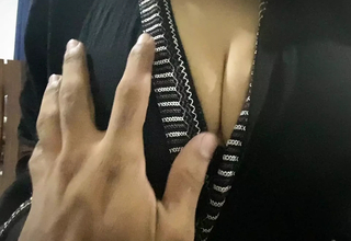 Her massive natural breasts bounce as A she crams them together on every side slow, chaffing rhythm.