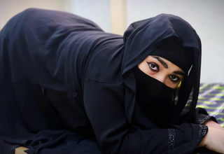 Muslim Arab MILF gets her tight ass roughly stretched while her scrimp steps away.