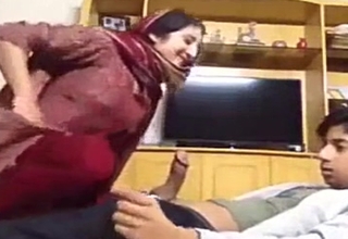 Steamy webcam occasion as a attracting brunette MILF guides her eager step-nephew through forbidden pleasure.