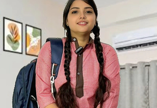 Passionate tuition teacher undresses say no to eager pupil and pounds say no to from bankroll b reverse in cram uniform.