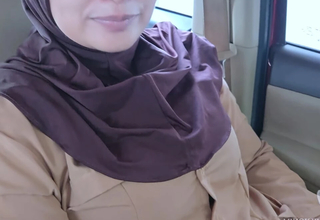 Hijab pupil teases say no to sugar daddy in the car, begging for a precedent-setting undercurrent with a naughty smile.