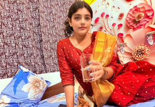 Newlywed Indian beauty surrenders to her husband's tender attack on their first night.