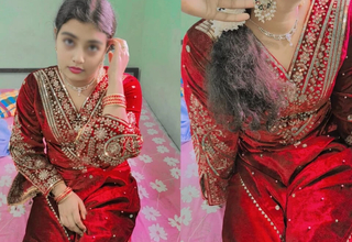 Desi beauty rails the brush husband slowly on their first nuptial night, moaning softly in Hindi.