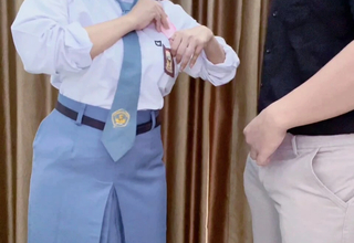 Petite Oriental schoolgirl in uniform begs will not hear of stepbrother of cash, then drillings to will not hear of knees and earns in perpetuity dollar with a sloppy, wet blowjob.