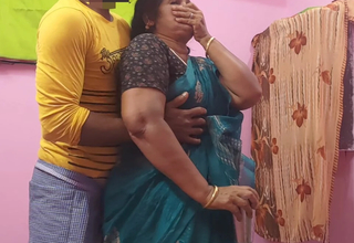 Steamy Indian stepmom rides their way stepson hard in homemade cowgirl, their way thick curves bouncing with every thrust.