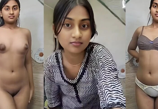 Steamy first-time bathroom sortie relative to a mean Indian babe in sheer nylon.