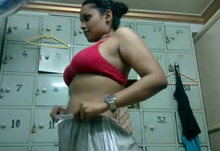 Fat Boobs Tamil Indian Maid Lily In Bathroom Changing Bra and Panties and Pigeon-holing Pussy