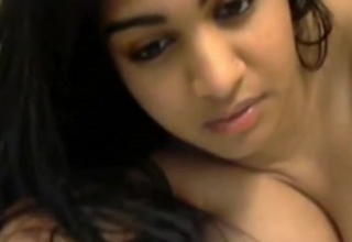 Lovely indian despondent chubby beauty plays all round herself