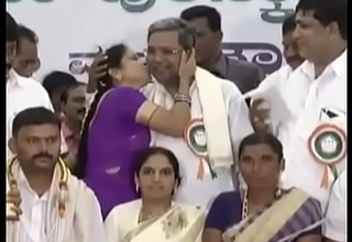 Indian Aunty kissed surrounding public