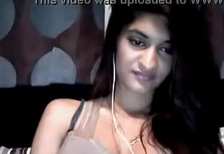 Webcam conform to striping indian girl