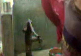 big beautiful woman indian bhabhi taking shower distance from pump