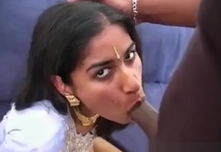 Indian chick loves sucking black cock