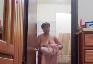 My hot indian stepmom with chunky tits showering