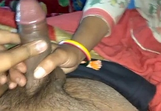 Engulfing my bf'_s cock with the addition of end up fucking